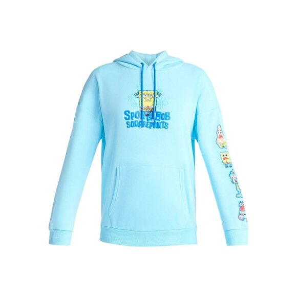 SpongeBob SquarePants Womens Large Graphic Hoodie Blue - Picture 3 of 13